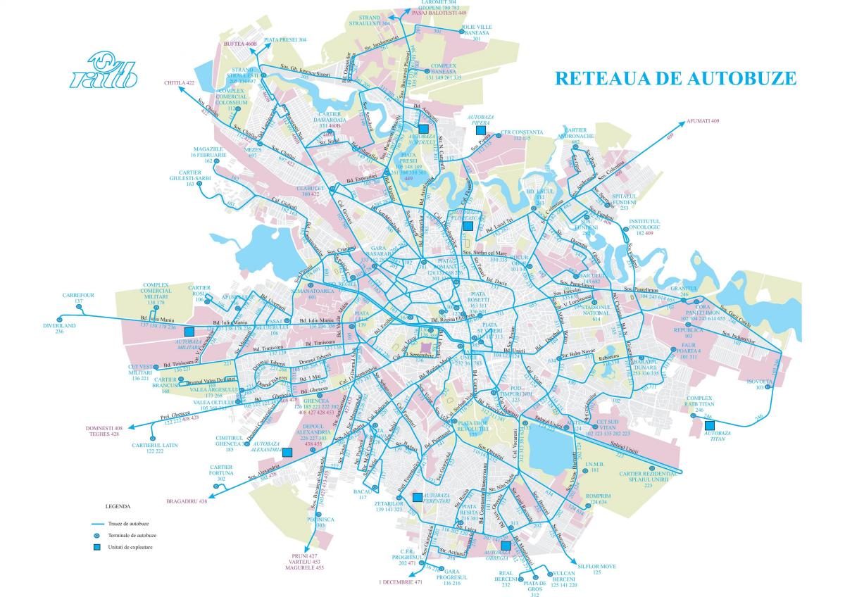 Карта автовокзала Бухареста