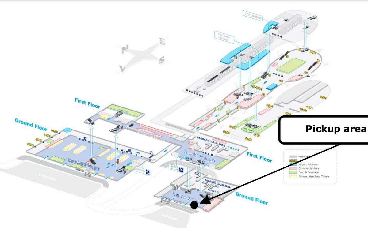 Карта терминалов аэропорта Бухареста