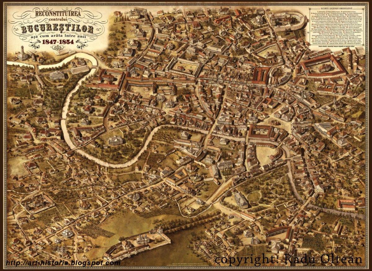 Антикварная карта Бухареста