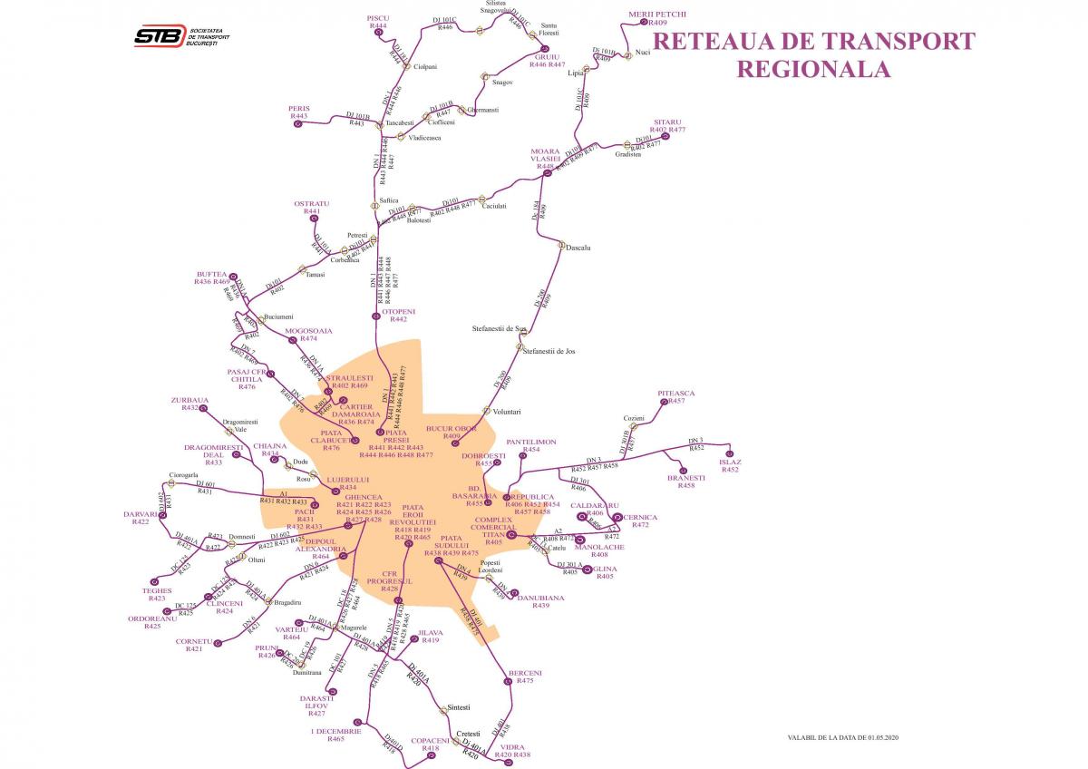 Карта железнодорожных вокзалов Бухареста